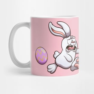 Cute Scared Easter Bunny With Easter Egg Mug